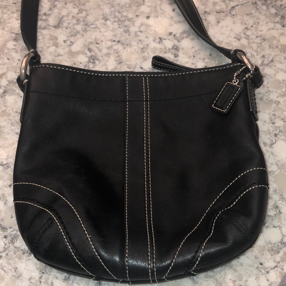 Coach Shoulder Purse Contrast Stitching